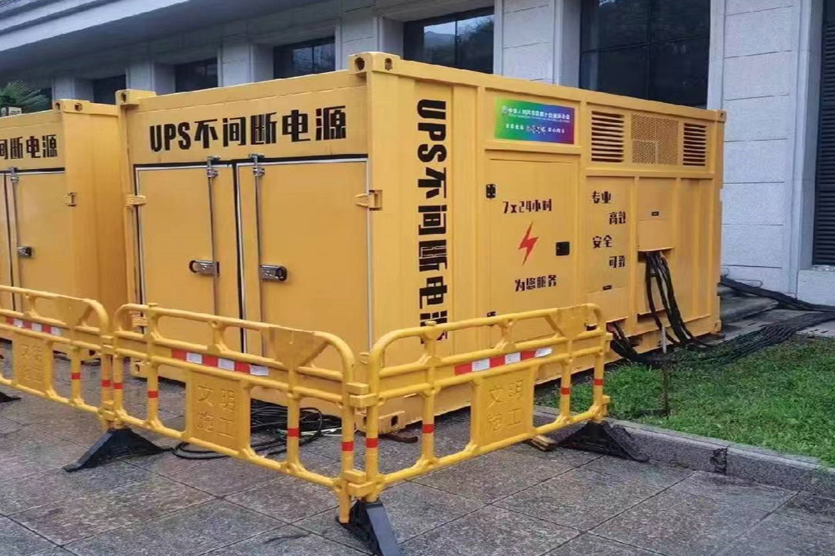 政和发电机租赁施工现场