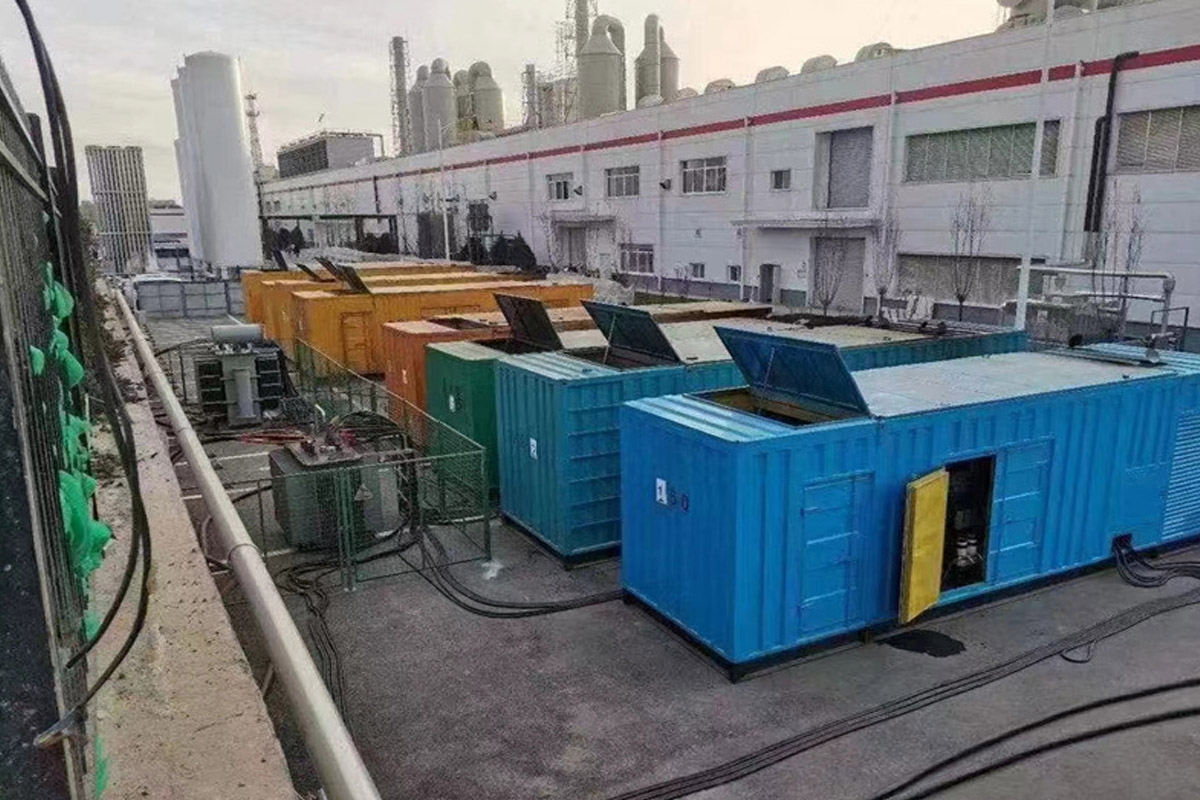 政和发电机租赁施工现场